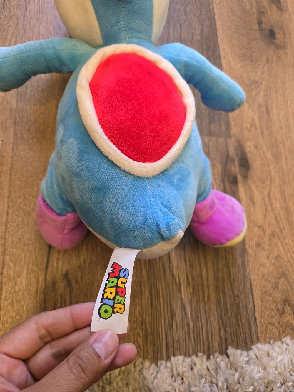 Nintendo Super Mario Bros. Blue Yoshi Plush 16 Inch - Picture 5 of 6